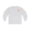 Ubuntu Long Sleeve Tee — ash colorway, back view showing Ubuntu logo