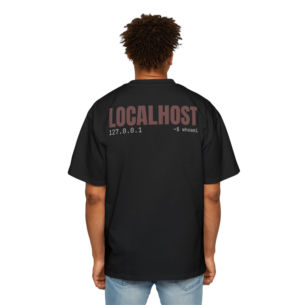 Localhost Tee Coal — 127.0.0.1 Oversized Developer T-Shirt
