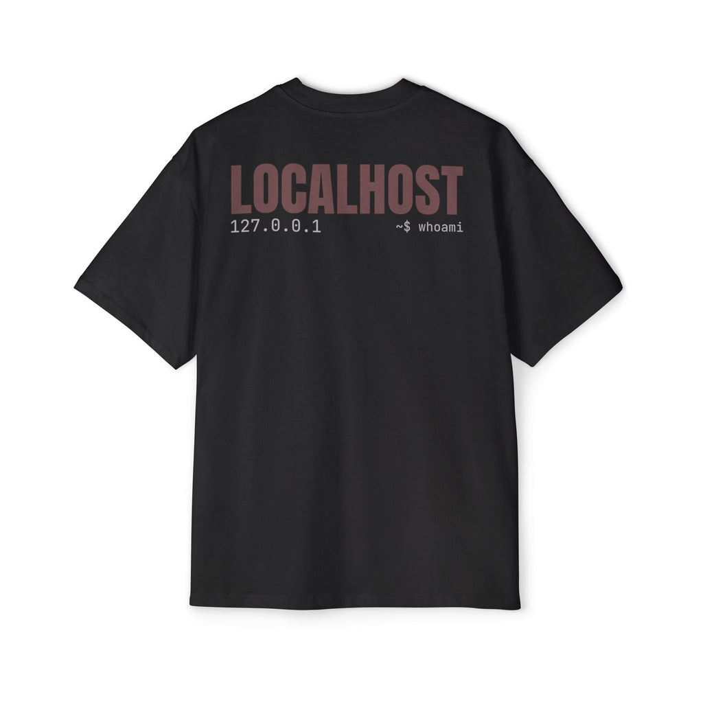 Localhost Tee Coal — 127.0.0.1 Oversized Developer T-Shirt