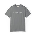 Linux Tee I Love Linux — lifestyle shot, model wearing grey