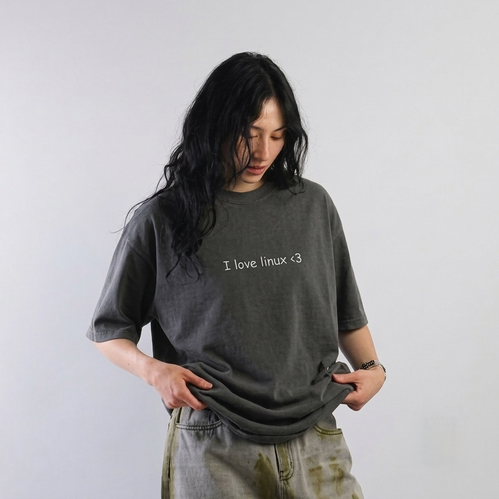 Linux Tee — “I love linux” Retro Terminal Graphic T-Shirt